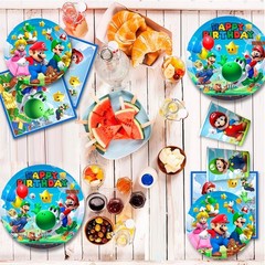 Super Mario 168pcs Party Decorations Set Kids Birthday Balloon Tableware Kit