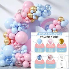 Light olive green blue Beige Metallic Gold Balloon arch kit for party decoration