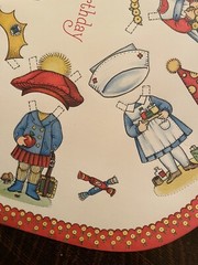 Vtg 1975 Joan Walsh Anglund Hallmark Placemats Paper Dolls Happy Birthday 6 Mats
