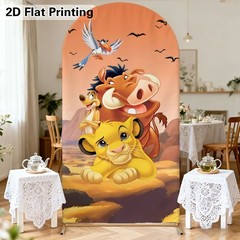 Lion King Arch Backdrop Cover Simba Kids Birthday Party Photo Background Prop