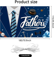 Happy Fathers Day Banner Decorations 70.9X45.3In Extra Large Size Father’S Day