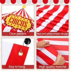 7 Pcs Lighted up Carnival Entryway Party Decorations Set Circus Tent Decorati…