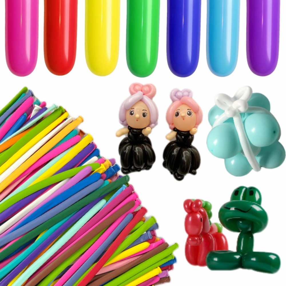 EBLLIWSM 200 PCS Latex Twisting Balloons 260Q Magic Balloons Assorted Color L…