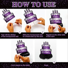 60th Birthday Decorations Women Purple Birthday Party Decorations