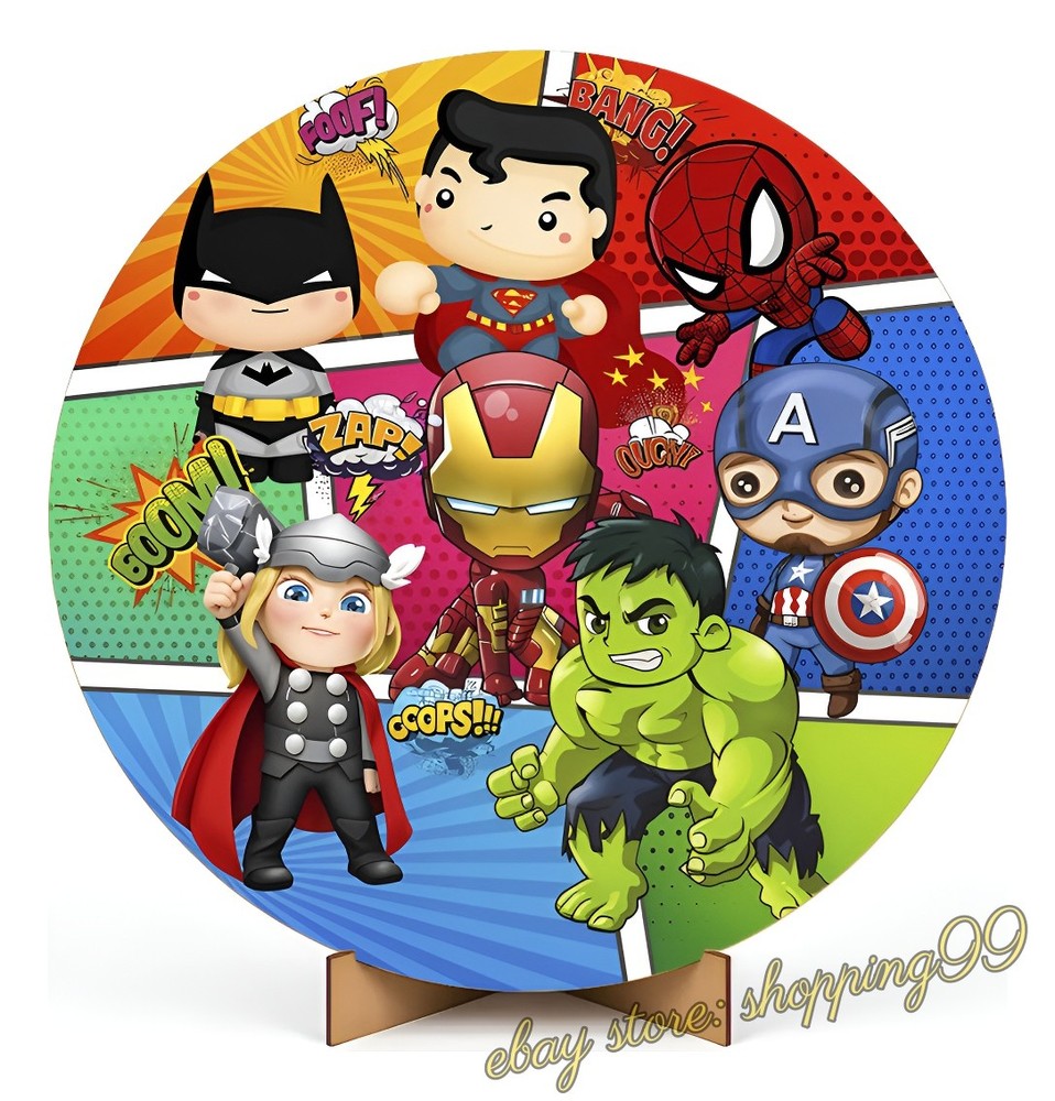 Round Avengers superhero comic poster Backdrop Cover Birthday photo Background