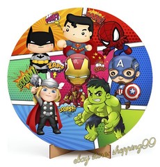 Round Avengers superhero comic poster Backdrop Cover Birthday photo Background