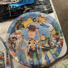 Toy Story Party Decoration Tableware Supplies Set Napkin Plates Cake topper