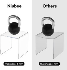 NIUBEE 2 Set Acrylic Risers Display for Funko POP Figures,Clear Cake Stands for