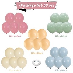 Pink Blue Green Balloons, Retro Blush Pink Sage Green Dusty Blue Ivory White …