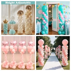 Balloon Column Stand Kit Sets of 2, 80 Inch Adjustable Balloon Stand Balloons…
