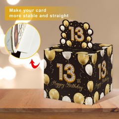 13th Birthday Money PullOut Surprise Box For Teens With 35 PCS Clear Bags