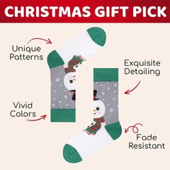 4 Pairs Christmas Socks For Teens Holiday Gift Boys Girl With Card Xmas Stocking