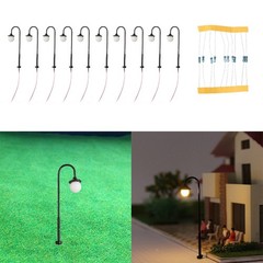 Model Lights Complete Lamps 10 Lamps 10 Resistors Approx. 45mm Model Railway Led