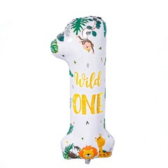 Wild Decorations, Wild Animal Number 1 Balloon, 40» Wild Balloon, Jungle Saf…