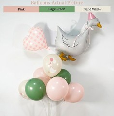 One Silly Goose Birthday Decorations Girl – Goose Balloons with Pink Printed …