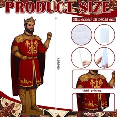 Jetec 6 ft Medieval Party Decorations Royal King Cardboard Cutout Stand up Life