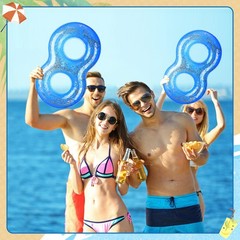 Inflatable Pool Floats Number, 20 Inch Blue Number 0-9 Giant Pool Party Decor…