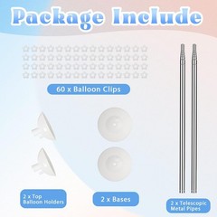 Balloon Column Stand for Floor Set of 2, Adjustable Balloon Arch Stand Balloon T