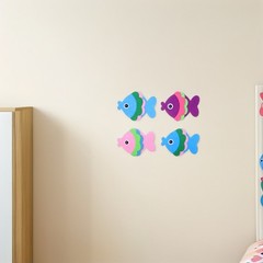12Pcs Fish Wall Decor Reusable Nonwoven Fabric Coastal Beach Fish Ornaments
