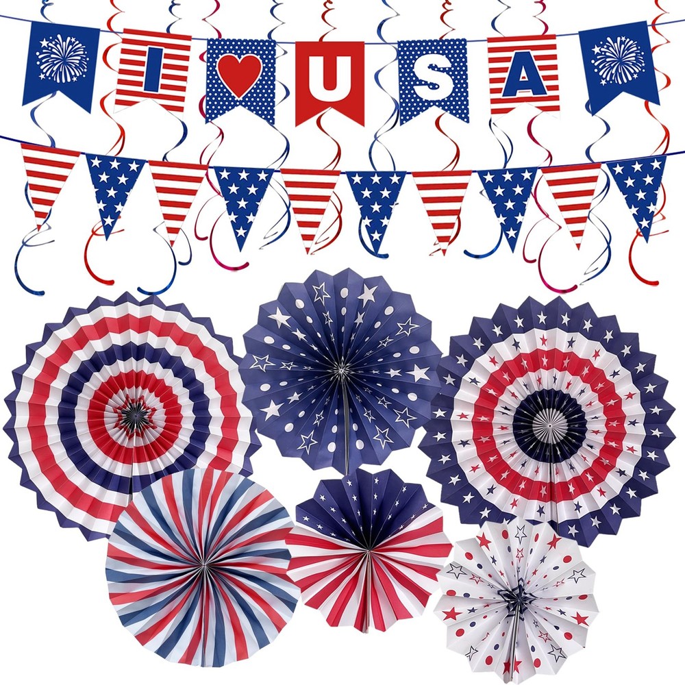 Patriotic decorations Party Fourth of July decor red white blue decorations I…