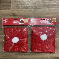 2 Holiday Style Chair Covers – Santa Hat – Party Planner/Christmas Party