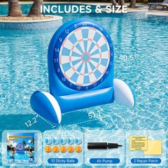 Inflatable Dart Board Water Game for Kids Pool Toys with Sticky Balls, Safe …