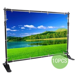 VEVOR 10pc 8″x10″ Step Repeat Backdrop Telescopic Banner Stand Adjustable
