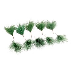 Yetaha 10PCS Artificial Pine Needle Branches, Fake Greenery Light Green