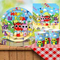 SPRUNKI TOY Tableware party supplies decoration balloons birthday centerpiece