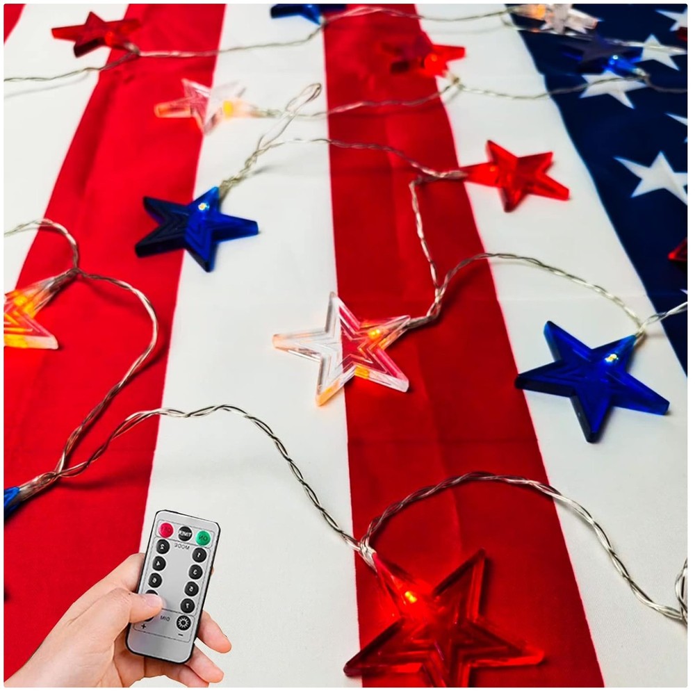 Waterproof Battery Operated Independence Day Lights