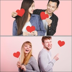 72pcs 6×5.2 Inch Heart Paper Cutouts, 9 Colors Large Heart Shaped Cardstock D…