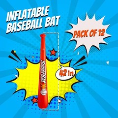Inflatable Baseball Bats in Bulk – (Pack of 12) – Giant 42 Inch Baseball Party F