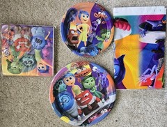 41pc Inside Out 2 Party Supplies Pack (20 Plates, Table Cover & Napkins) NEW