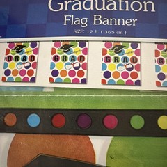 Congrats Grad Banner Approx 12 Ft NIP