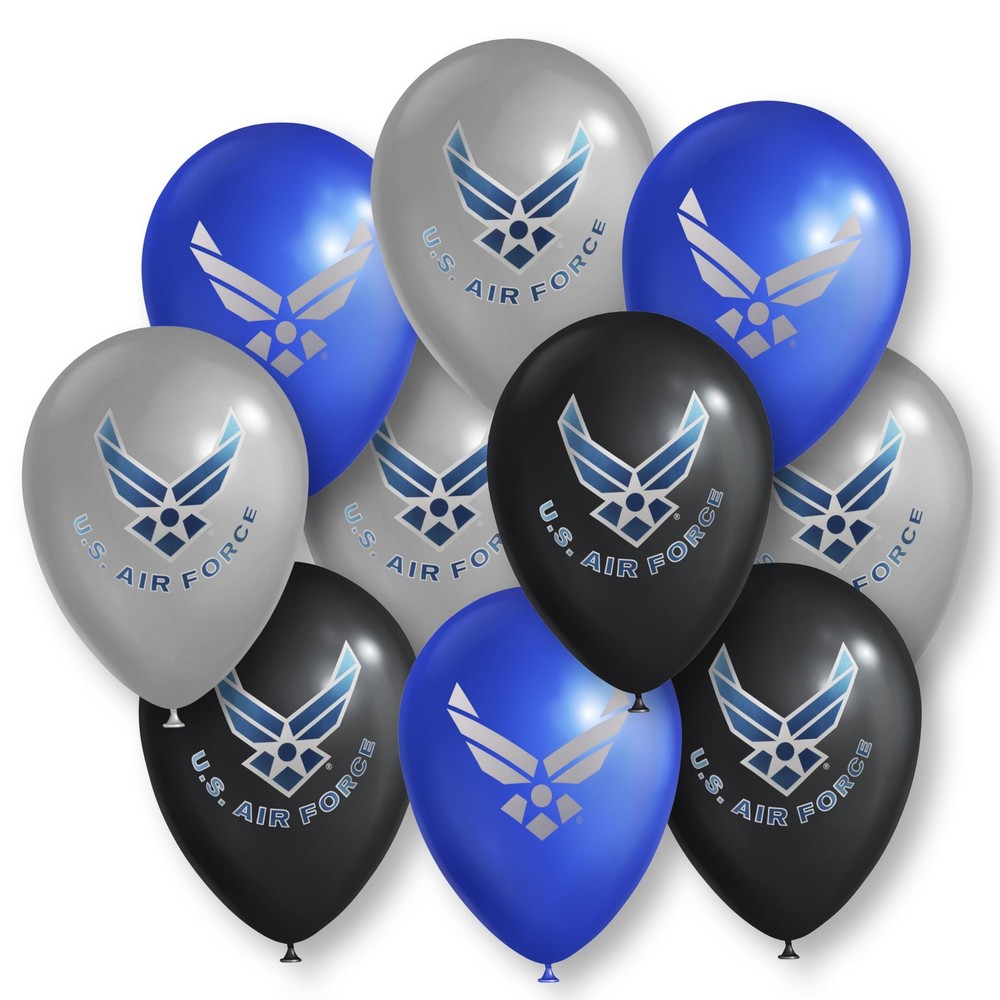 U.S. Air Force Party Balloons – 10 pcs 12 in Latex balloons in Officially Lic…