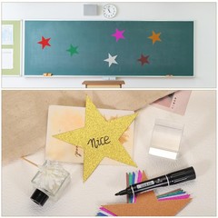 Glitters Star Cutouts Paper Five Star Confetti Cutouts for Birthday Party Cla…