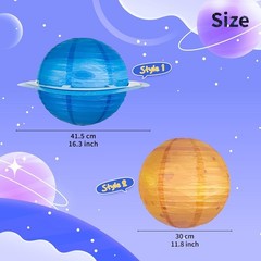 8 PCS Planet Paper Outer Space Party Decorations Solar System Planets Hanging…