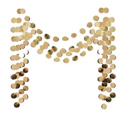 6 Pcs Glitter Champagne Gold Paper Circle 6 Count (Pack of 1),