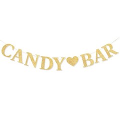 Pre Strung Candy Bar Glitter Banner Candy Bar Sign for Party, Baby Shower, We…