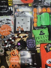 Bulk Halloween Decorations Set of 45 Pc , Pumpkin Carving KitParty Pack, Spiders