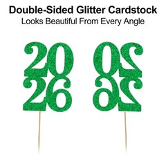 20-Pack Double Sided 2026 Graduation Party Centerpiece Sticks with 32.8ft Twi…