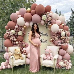 Dusty Rose Pink Balloon Arch Kit Double Mauve Light Pink Matte Blush Nude Boh…