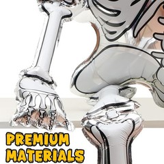 62″ Extra Large Skeleton Halloween Foil Balloons for Ghost Spooky Party Decor