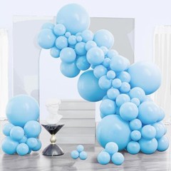 Light Blue Balloons 140 pcs Different Sizes of 18 12 10 5 Inch Baby Blue-y4