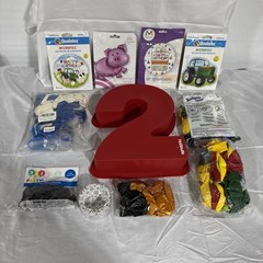 Birthday Party Balloon & Decoration Lot-Qualatex,Anagram, Number 2