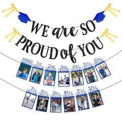 Graduation Party Decoration Class of 2026 K-12th Grade Graduation Photo Banner