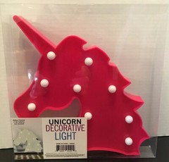 Pink LED Unicorn Head Decorative Light Bedroom, Wall, Table Party Decoration