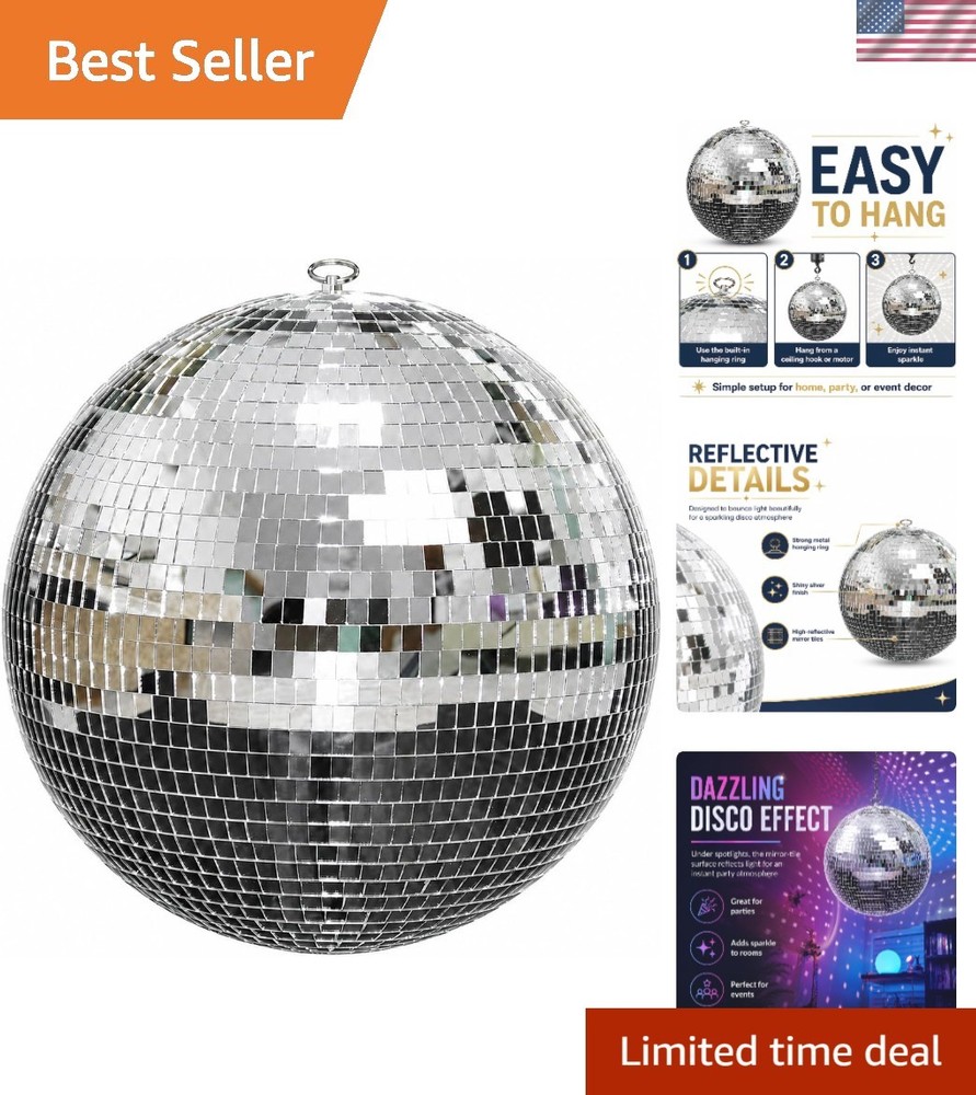 Versatile 12-Inch Disco Ball: Perfect for Weddings, Birthdays & Home Decor