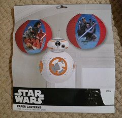 Star Wars Paper Lanterns Party Decorations Kylo Ren Rey Chewbacca 4 Pc Set H9