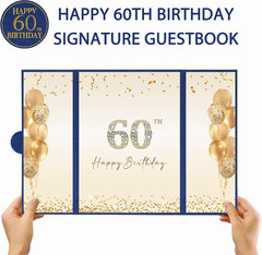 Blue Gold 60Th Birthday Party Decorations, Blue Happy 60Th Birthday Alternative
